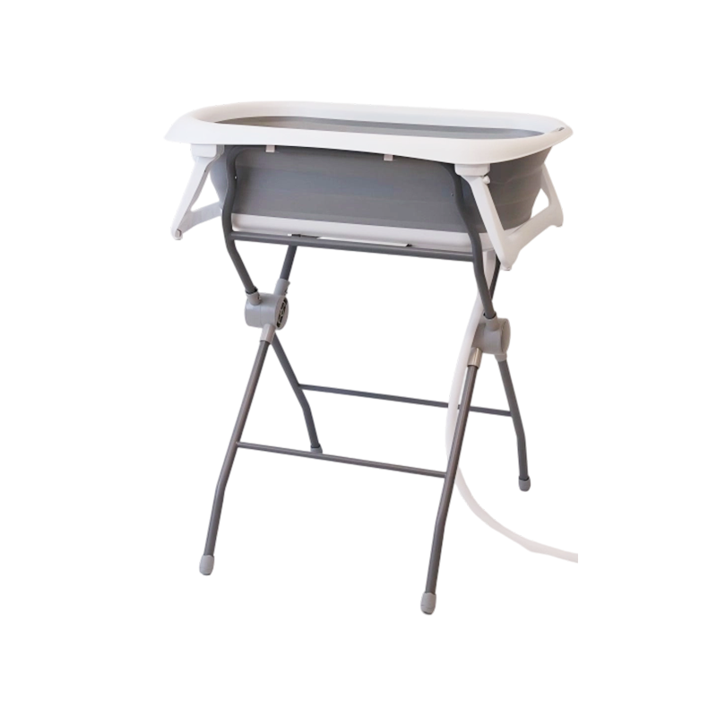 Bañera plegable para bebé con portaequipajes de metal (sin ruedas)