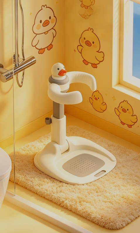 Soporte de baño de pie para niños